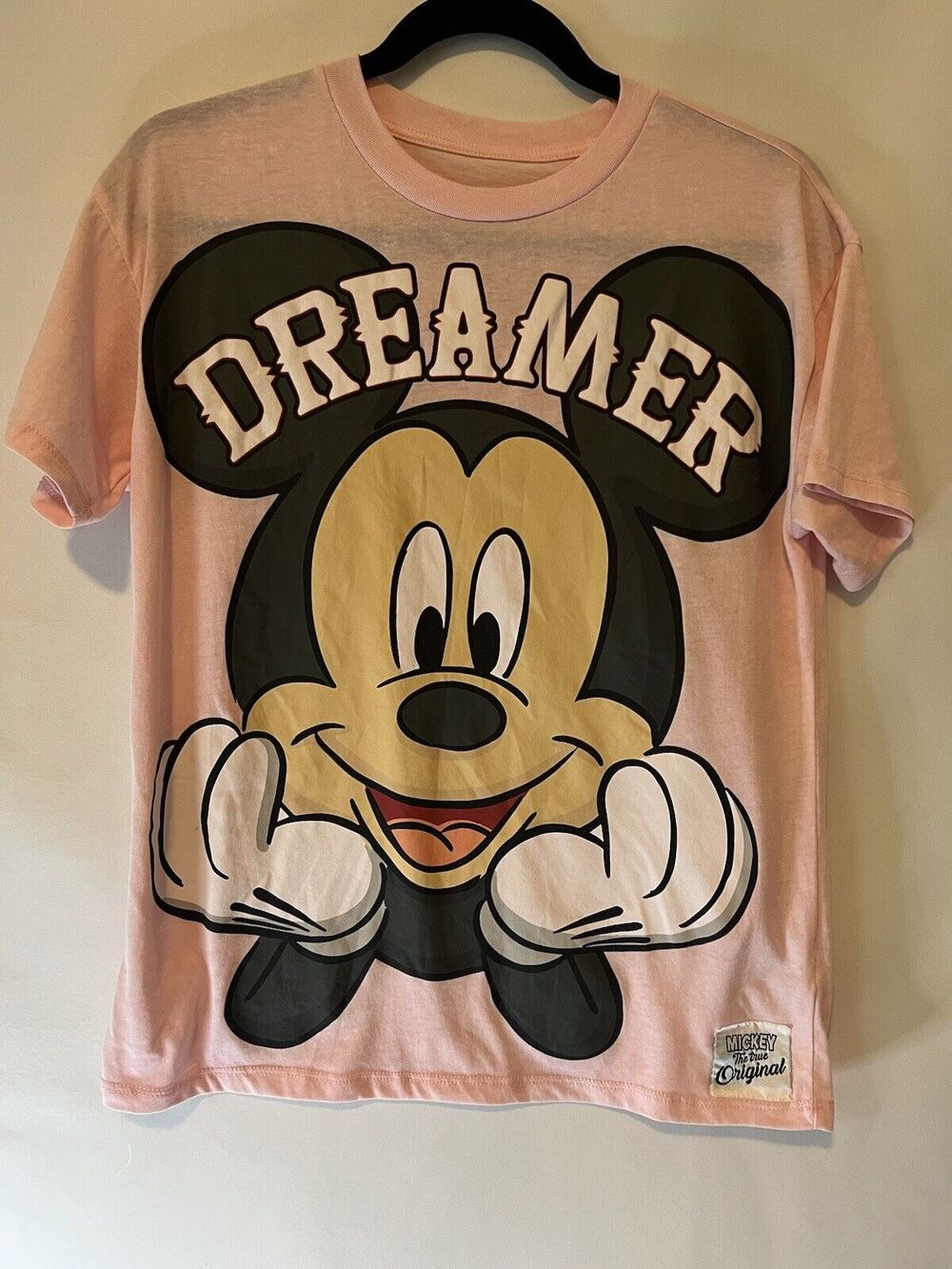 Disney Mickey Mouse Dreamer Graphic Pink T-Shirt Women's Small The True Original